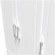Gina White 3 Door Triple Wardrobe - LHF 2 Drawers