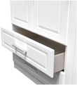 Gina White 3 Door Triple Wardrobe - LHF 2 Drawers
