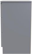 Milan Grey 3 Drawer Bedside Cabinet