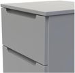 Milan Grey 3 Drawer Bedside Cabinet