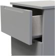 Milan Grey 3 Drawer Bedside Cabinet