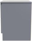 Milan Grey 2 Drawer Bedside Cabinet