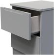 Milan Grey 2 Drawer Bedside Cabinet