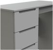 Milan Grey 3 Drawer Single Dressing Table
