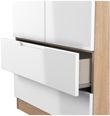 Milan White Gloss and Oak Effect 2 Door 2 Drawer Double Wardrobe