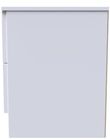 Milan White Gloss 2 Drawer Bedside Cabinet
