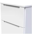 Milan White Gloss 2 Drawer Bedside Cabinet