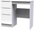 Milan White Gloss 3 Drawer Single Dressing Table