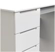 Milan White Gloss 3 Drawer Single Dressing Table