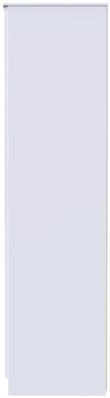 Milan White Gloss 2 Door Plain Tall Wardrobe