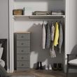 Norfolk Grey and Oak Effect 5 Drawer Narrow Chest