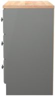 Norfolk Grey and Oak Effect 3 Drawer Small Chest