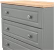 Norfolk Grey and Oak Effect 3 Drawer Small Chest