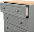 Norfolk Grey and Oak Effect 3 Drawer Small Chest