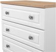Norfolk White and Oak Effect 3 Drawer Small Chest