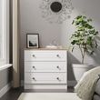Norfolk White and Oak Effect 3 Drawer Small Chest