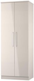 Paris Cashmere Gloss 2 Door Plain Tall Wardrobe