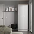 Sussex Grey and Oak Effect 2 Door Plain Tall Wardrobe