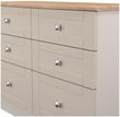 Sussex Cashmere and Oak Effect 6 Drawer Midi Chest