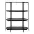 Vita Black Melamine Curved Open Shelving Unit