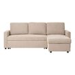 Belfast Sand Fabric Chaise Longue Pull Out Sofa Bed