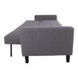 Milton Dark Grey Fabric Click Clack Sofa Bed with Black Legs