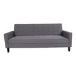 Milton Dark Grey Fabric Click Clack Sofa Bed with Black Legs