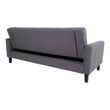 Milton Dark Grey Fabric Click Clack Sofa Bed with Black Legs