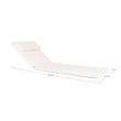 Andorra White Sunlounger Cushion