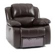 London Burgundy Leather Recliner Armchair