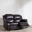 London Burgundy Leather 2 Seater Recliner Sofa