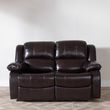 London Burgundy Leather 2 Seater Recliner Sofa