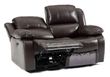 London Burgundy Leather 2 Seater Recliner Sofa