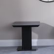 Clearance - Morgan Black Ceramic Fluted Lamp Table