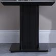 Clearance - Morgan Black Ceramic Fluted Lamp Table
