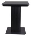 Clearance - Morgan Black Ceramic Fluted Lamp Table