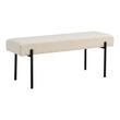 Swindon White Boucle Fabric Bench