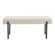 Swindon White Boucle Fabric Bench
