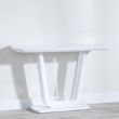 Athos White Glass Console Table