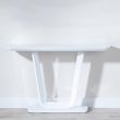 Athos White Glass Console Table