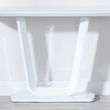 Athos White Glass Console Table