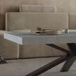 Ezra Grey Coffee Table with Black Spider Legs