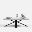 Ezra Grey Coffee Table with Black Spider Legs