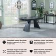 Kinston 6-10 Seater Black Ceramic Extending Dining Table - 160cm-240cm