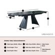 Kinston 6-10 Seater Black Ceramic Extending Dining Table - 160cm-240cm