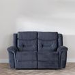 Dudley Silvano Blue Fabric 2 Seater Recliner Sofa