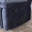 Dudley Silvano Blue Fabric 2 Seater Recliner Sofa