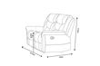Dudley Silvano Blue Fabric 2 Seater Recliner Sofa