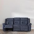 Dudley Silvano Blue Fabric Recliner Sofa Set