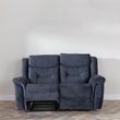Dudley Silvano Blue Fabric Recliner Sofa Set